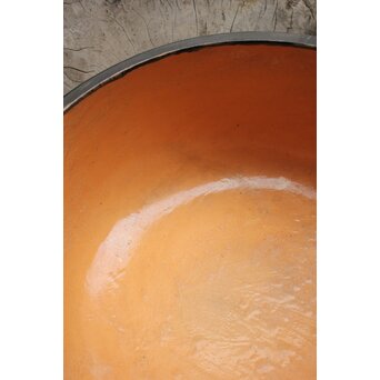 三浦乾也 金銀彩若松図風炉　P608 