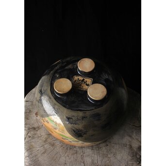 三浦乾也 金銀彩若松図風炉　P608 