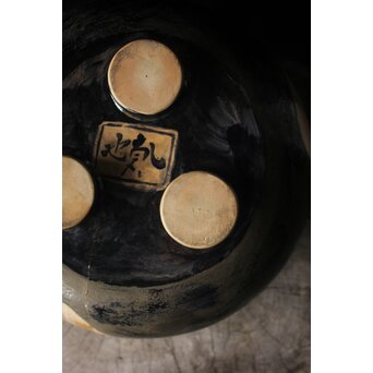 三浦乾也 金銀彩若松図風炉　P608 