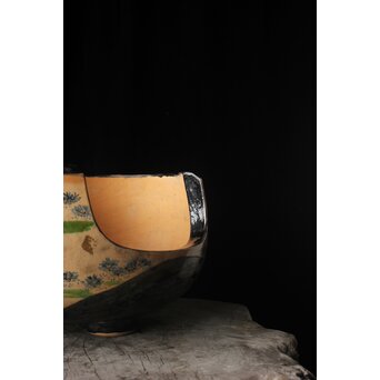 三浦乾也 金銀彩若松図風炉　P608 