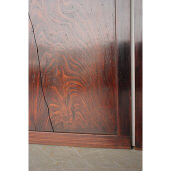 割れあり 欅框 杉板味の一枚板戸 2枚1組　B1113 