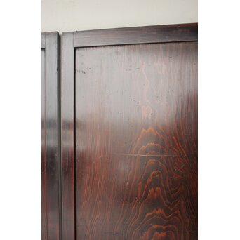 割れあり 欅框 杉板味の一枚板戸 2枚1組　B1113 