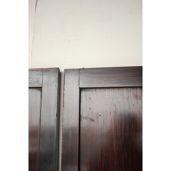 割れあり 欅框 杉板味の一枚板戸 2枚1組　B1113 