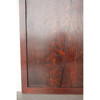 割れあり 欅框 杉板味の一枚板戸 2枚1組　B1113 