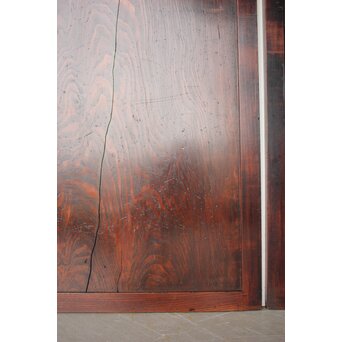 割れあり 欅框 杉板味の一枚板戸 2枚1組　B1113 