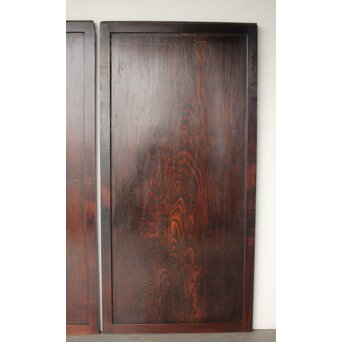 割れあり 欅框 杉板味の一枚板戸 2枚1組　B1113 