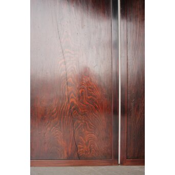 割れあり 欅框 杉板味の一枚板戸 2枚1組　B1113 