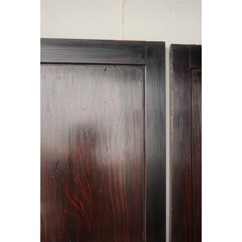 割れあり 欅框 杉板味の一枚板戸 2枚1組　B1113 