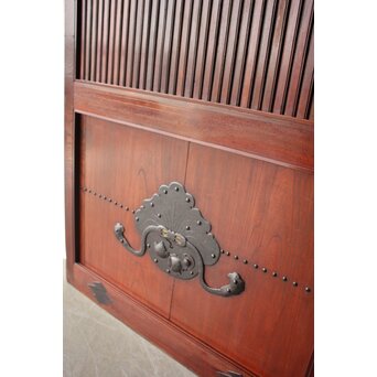 総欅 赤い巾着金具蔵戸　W0225 