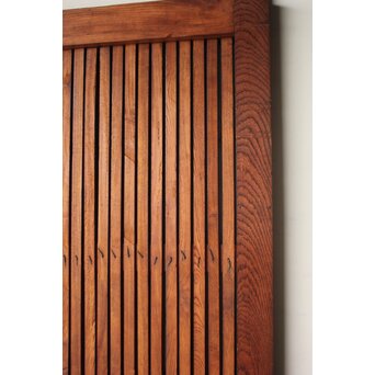 総欅 赤い巾着金具蔵戸　W0225 