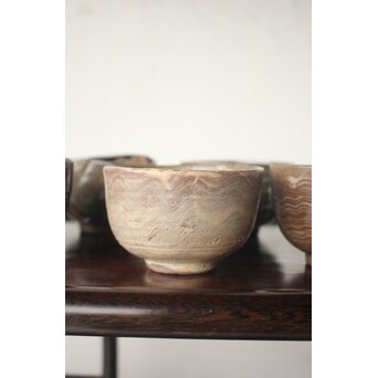 刷毛目 木原茶碗 11個1組　P614 
