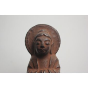 仏師 宮沢甲輔作 乾漆 懸仏 共箱　Q399 