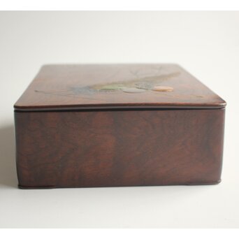 前田桑明 菜蒔絵 桑箱　X625 