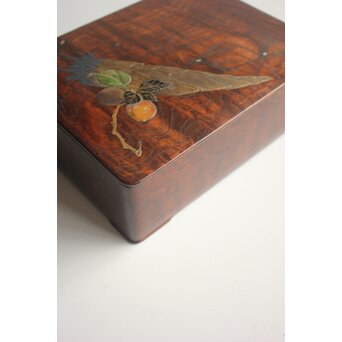 前田桑明 菜蒔絵 桑箱　X625 