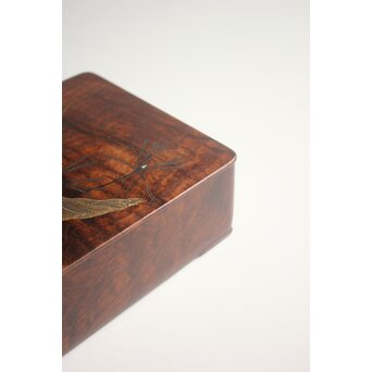 前田桑明 菜蒔絵 桑箱　X625 