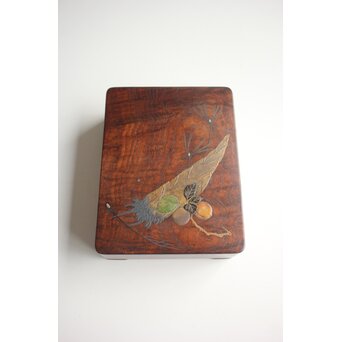 前田桑明 菜蒔絵 桑箱　X625