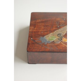 前田桑明 菜蒔絵 桑箱　X625 