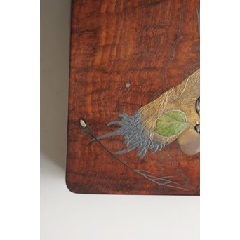 前田桑明 菜蒔絵 桑箱　X625 