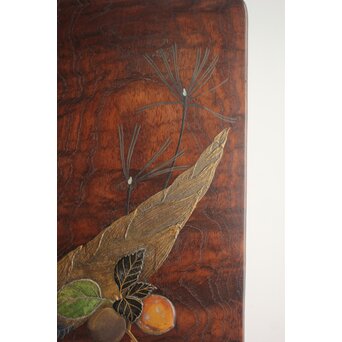 前田桑明 菜蒔絵 桑箱　X625 