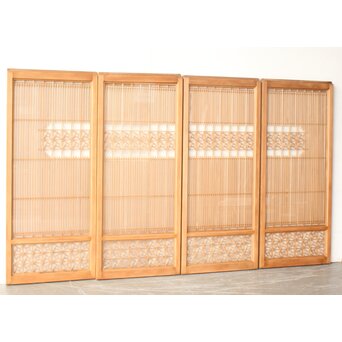 両面ガラス 組子書院 4枚1組　R0524