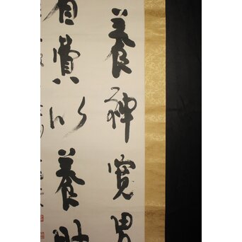 辻本史邑 東坡三養訓 二行書 共箱　Z766 