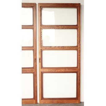 総堅木 美杢 クリアガラス戸 2枚1組　GD0331 