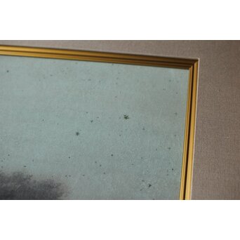 二川和之 【雨聲】 20号 日本画額装　Z767 