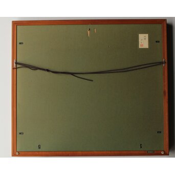 二川和之 【雨聲】 20号 日本画額装　Z767 