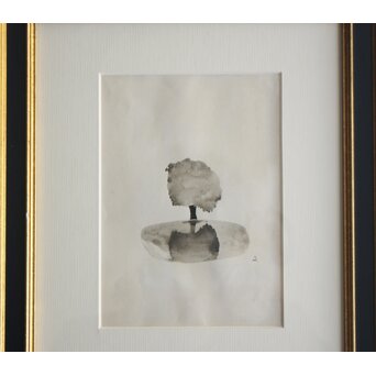 堀文子 墨絵『木』 Z772 