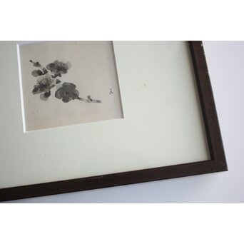 堀文子 墨絵『梅』 Z773 