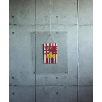 三岸節子 オイルパステル【花】額装　Z774 