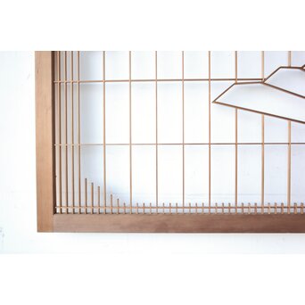 投網図と吉祥紋 大欄間 2枚1組　R0529 