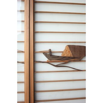 船引図 木彫書院欄間 5枚1組　R0533 