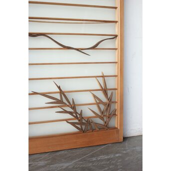 船引図 木彫書院欄間 5枚1組　R0533 