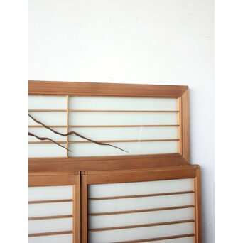 船引図 木彫書院欄間 5枚1組　R0533 