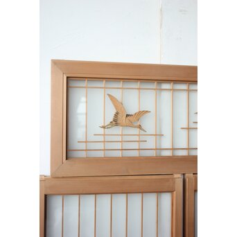 鶴亀書院欄間 3枚1組　R0534 