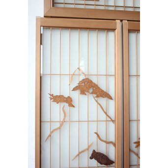 鶴亀書院欄間 3枚1組　R0534 