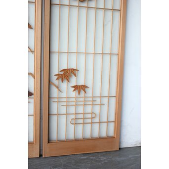 鶴亀書院欄間 3枚1組　R0534 