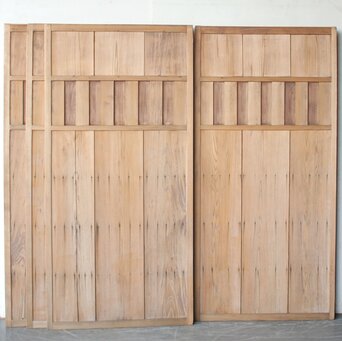 うずくり板 時代雨戸 無双戸 4枚1組　B1117