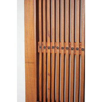 玉杢腰板 総欅格子蔵戸　W0235 