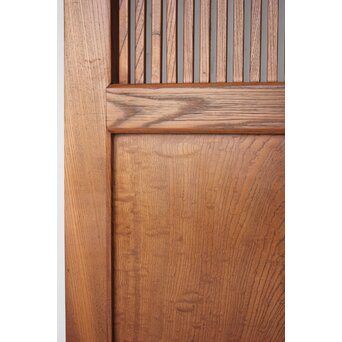 玉杢腰板 総欅格子蔵戸　W0235 