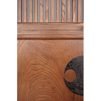 玉杢腰板 総欅格子蔵戸　W0235 