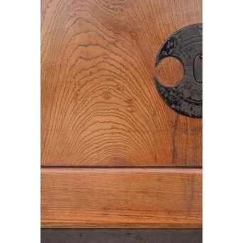 玉杢腰板 総欅格子蔵戸　W0235 