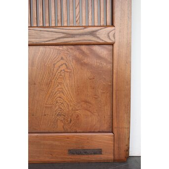 玉杢腰板 総欅格子蔵戸　W0235 