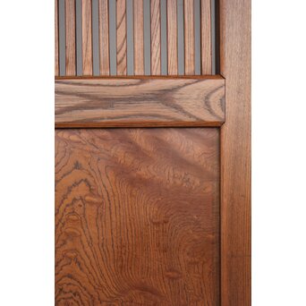 玉杢腰板 総欅格子蔵戸　W0235 