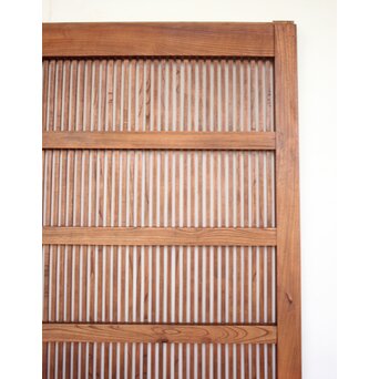 玉杢腰板 総欅格子蔵戸　W0235 