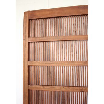 玉杢腰板 総欅格子蔵戸　W0235 