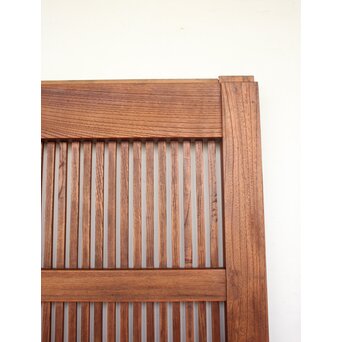 玉杢腰板 総欅格子蔵戸　W0235 