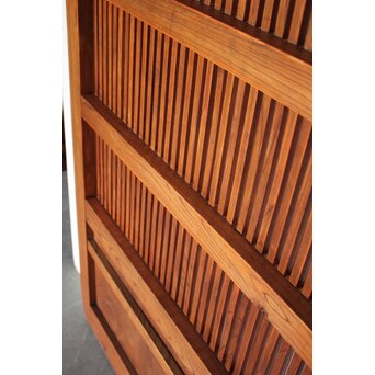 玉杢腰板 総欅格子蔵戸　W0235 