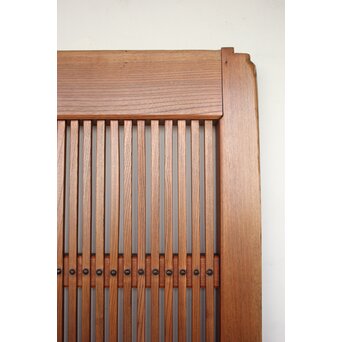 玉杢腰板 総欅格子蔵戸　W0235 